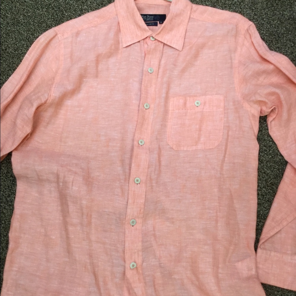 🌷NAT NAST MEN’S LINEN SHIRT SIZE MEDIUM